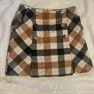 Plaid short skirt
